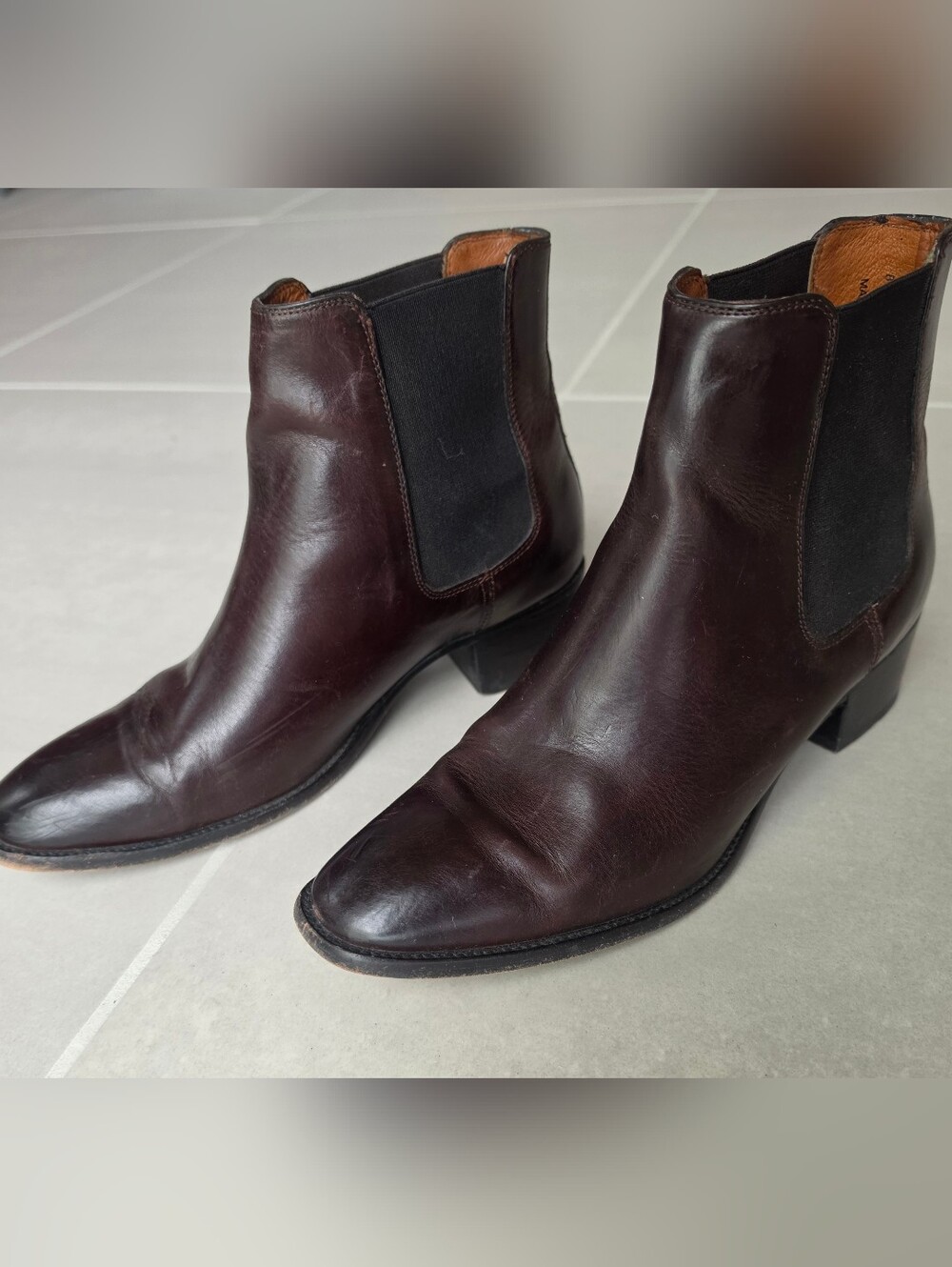 Frye Dark Brown Leather Chelsea Ankle Boots